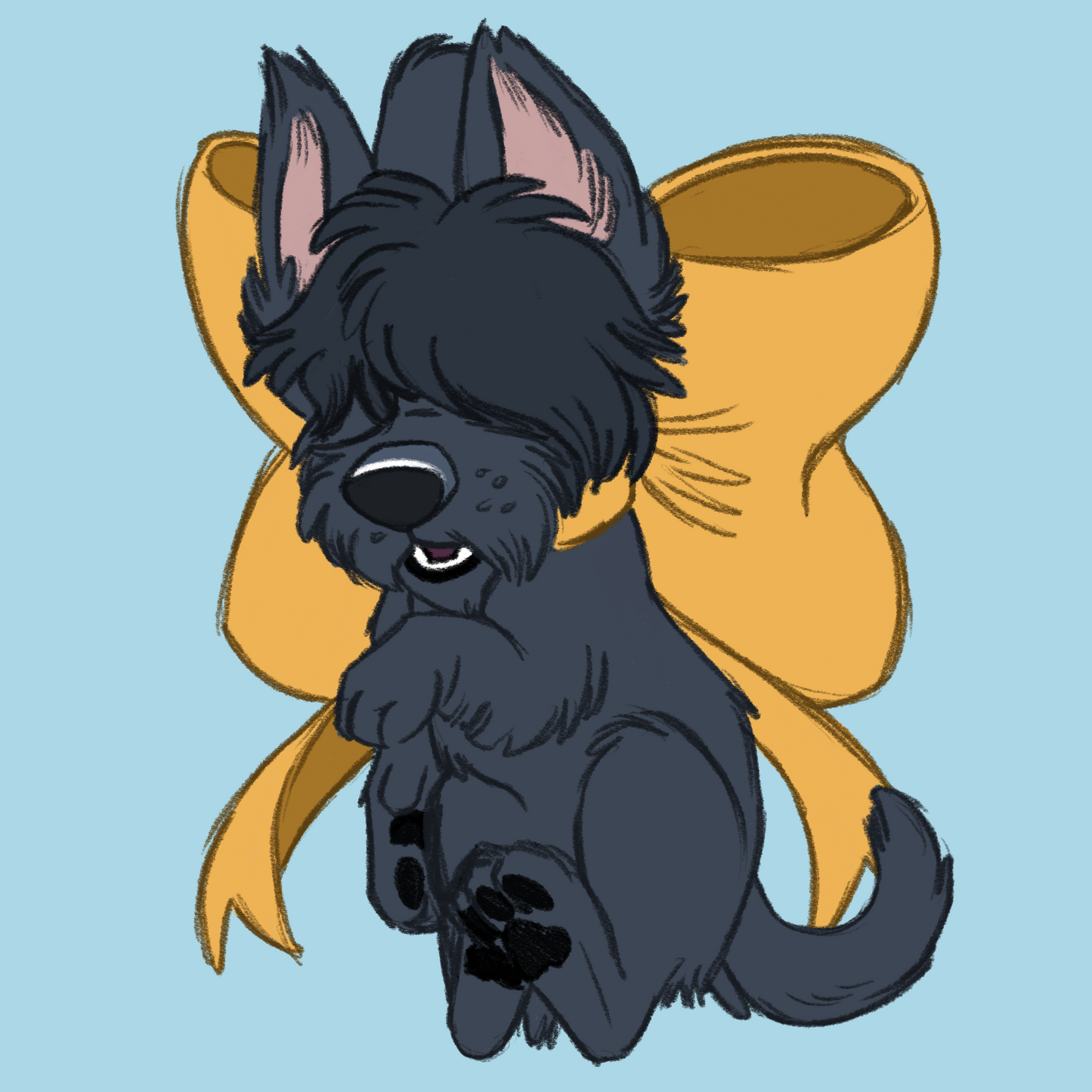 Giant Schnauzer #093  Waggy Tail Keyring