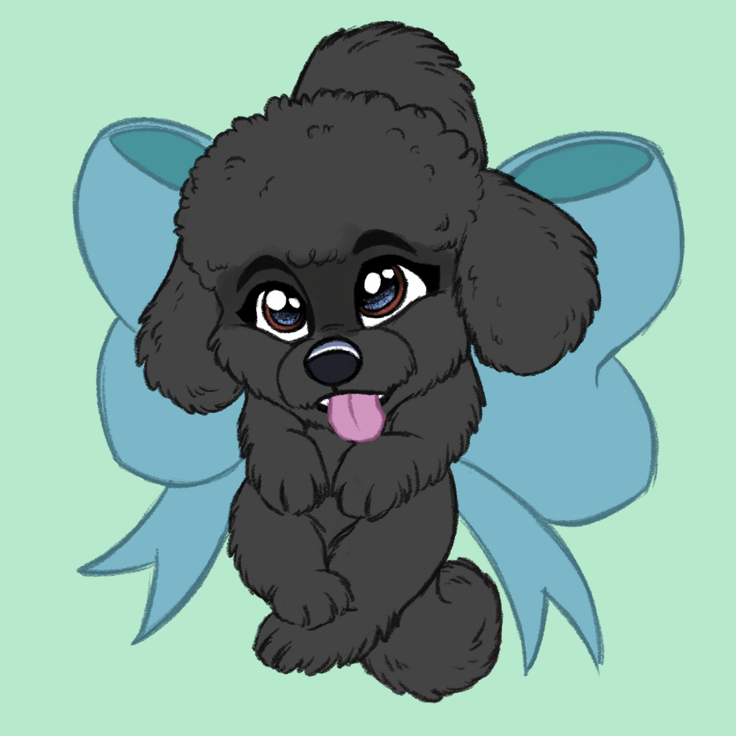 Toy Poodle #097  Waggy Tail Keyring
