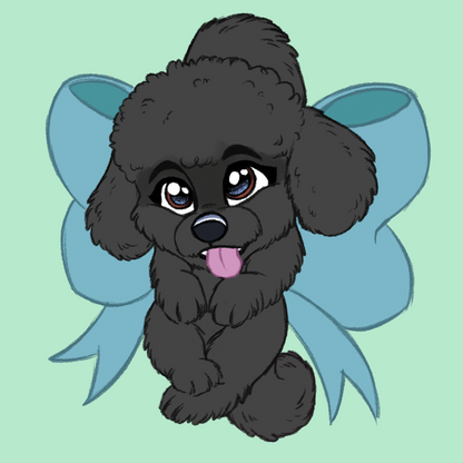 Toy Poodle #097  Waggy Tail Keyring