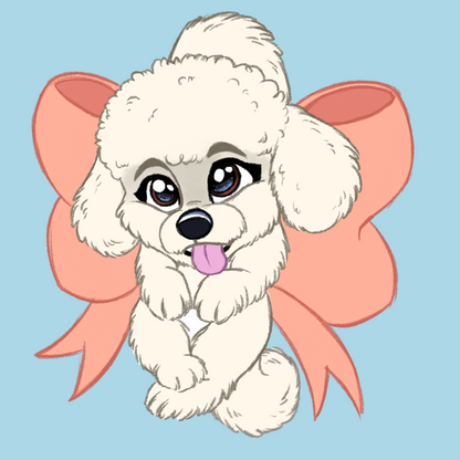 Toy Poodle #097  Waggy Tail Keyring