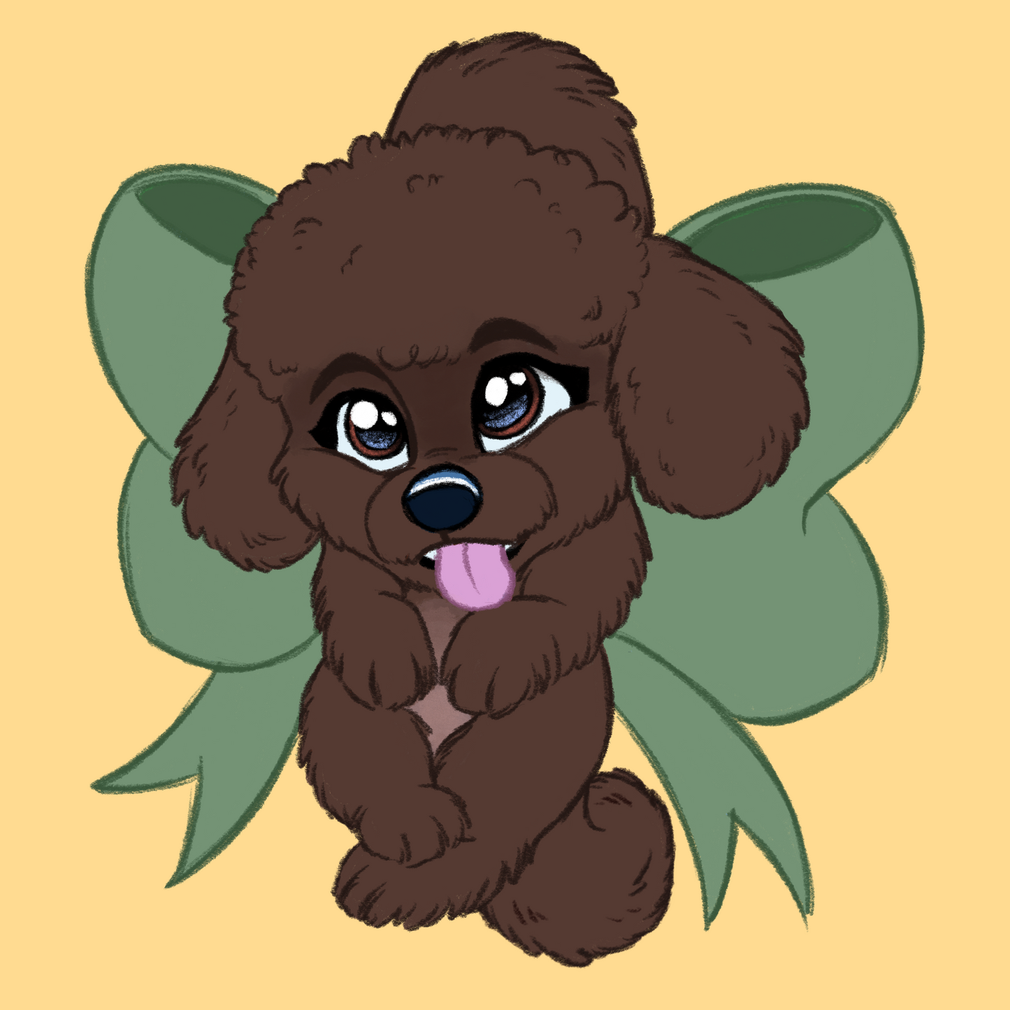 Toy Poodle #097  Waggy Tail Keyring