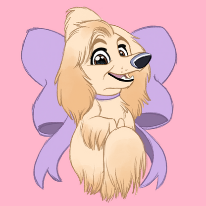 Afghan Hound #098 Waggy Tail Keyring