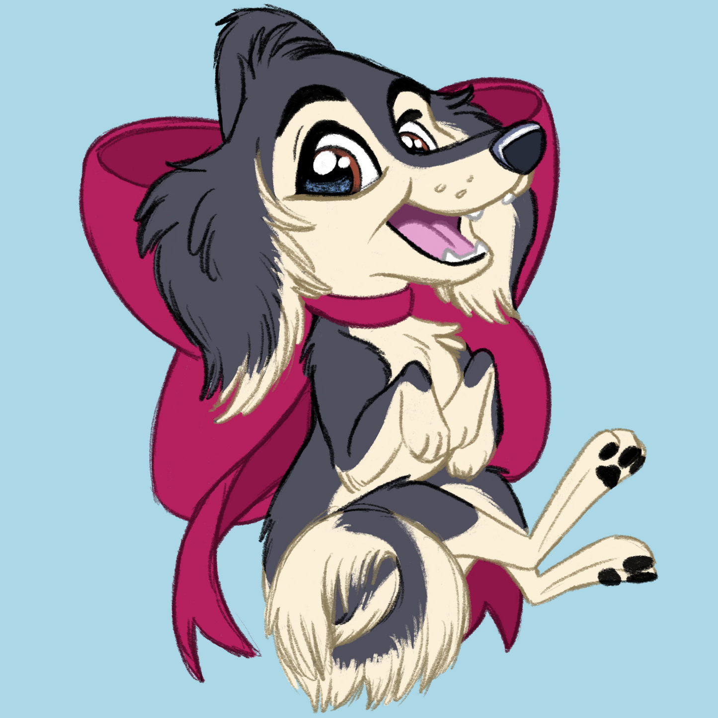 Saluki #102 Waggy Tail Keyring