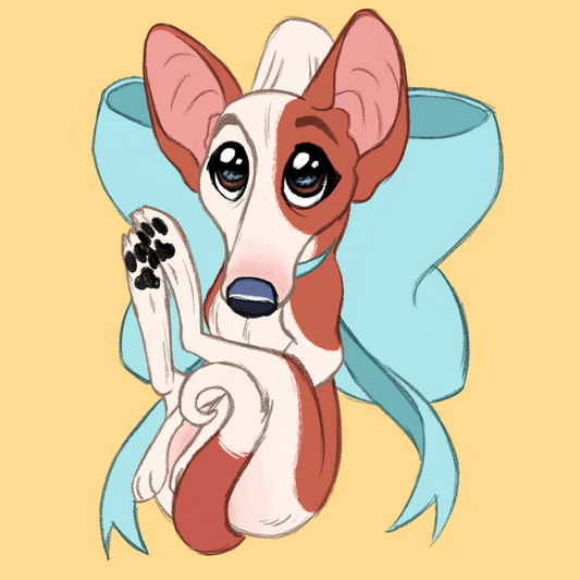 Ibizan Hound #106 Waggy Tail Keyring