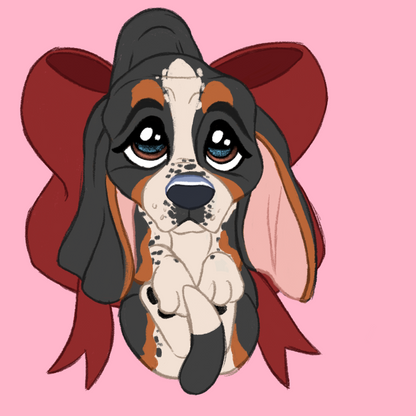 Hound Breeds - Scruff Puppy Vinyl Stickers