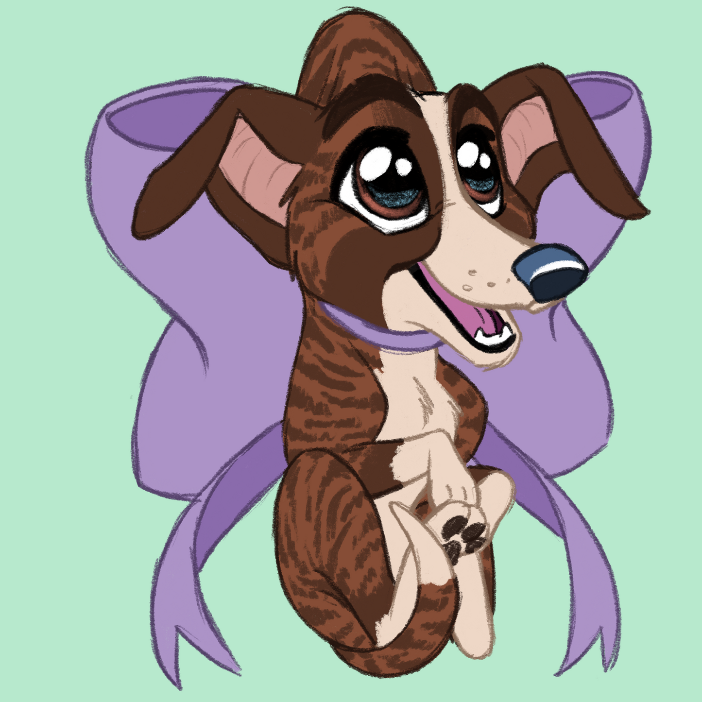 Whippet #104 Waggy Tail Keyring