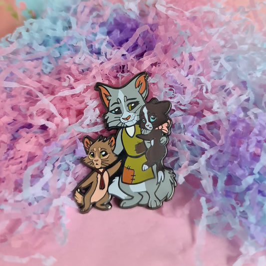 Ness and her Kits Enamel Pin