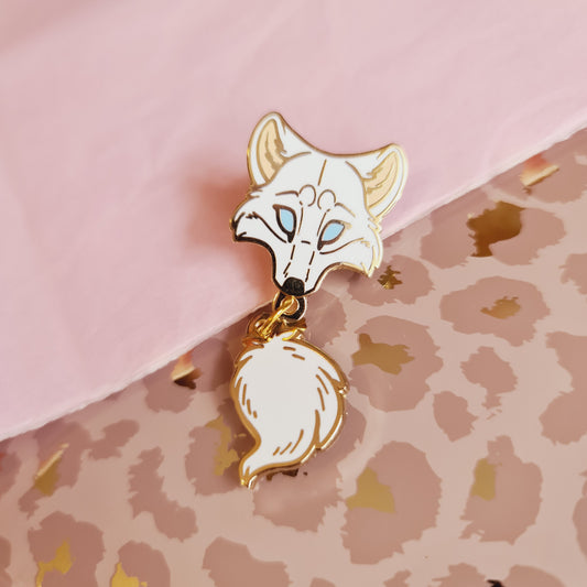 Snowdrop Dangle Tail Enamel Pin