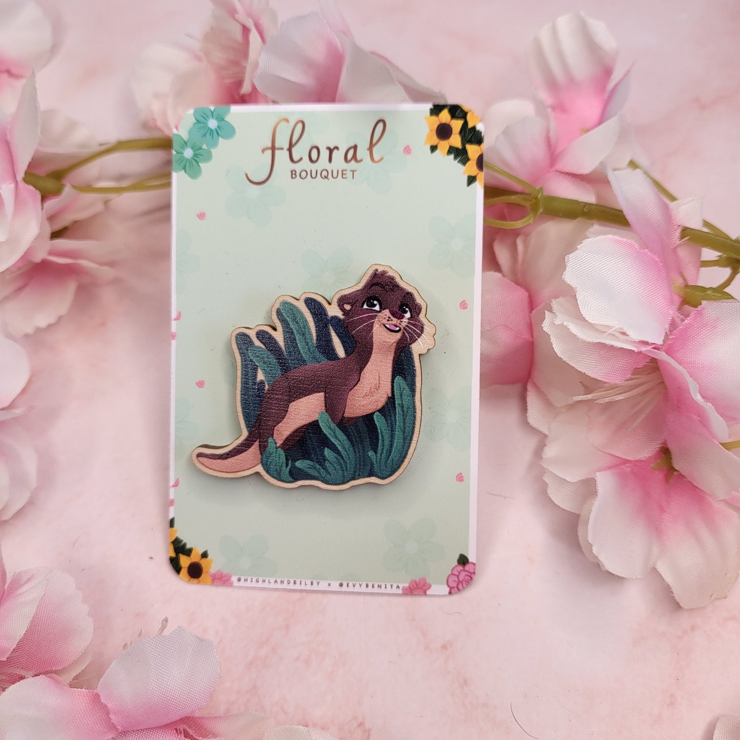 River Otter Wooden Pin