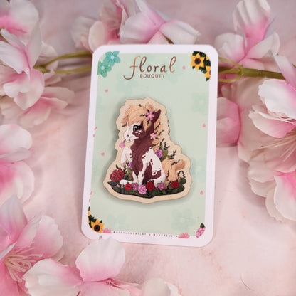 Shetland Pony Wooden Pin