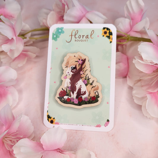 Shetland Pony Wooden Pin