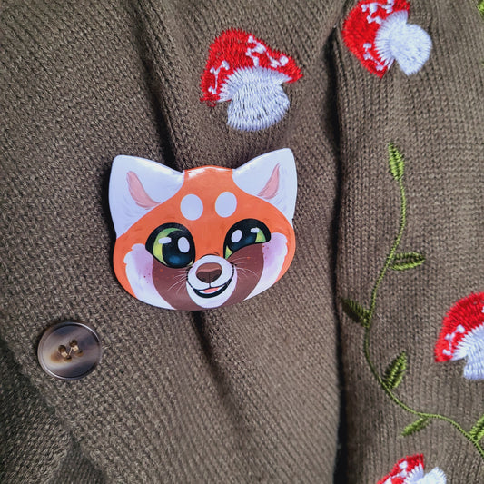 Red Panda XL Animal Badge