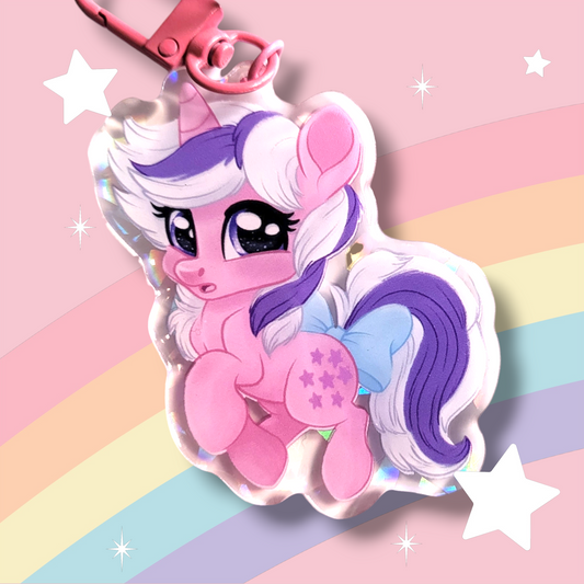 Lilac Stars Holographic Charm