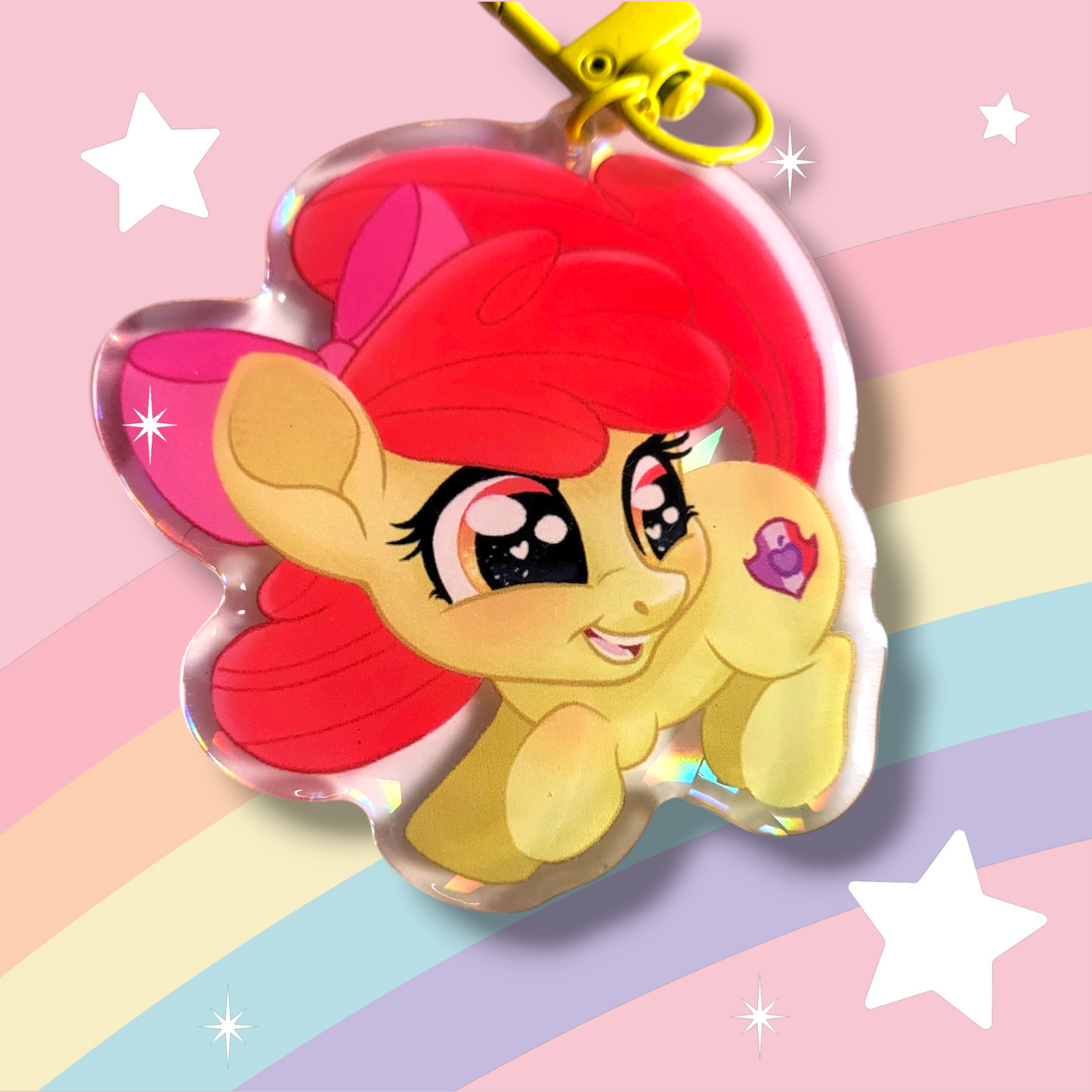 Lil' Apple Holographic Charm