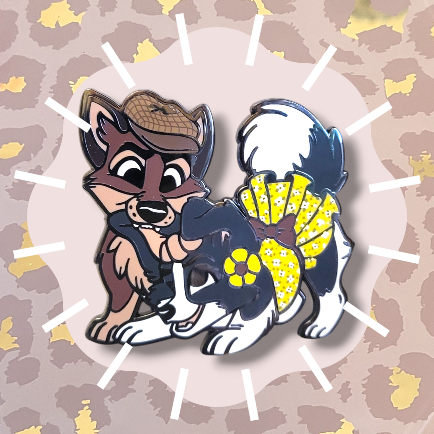 The Border Collie & The Wolfdog  Enamel Pin