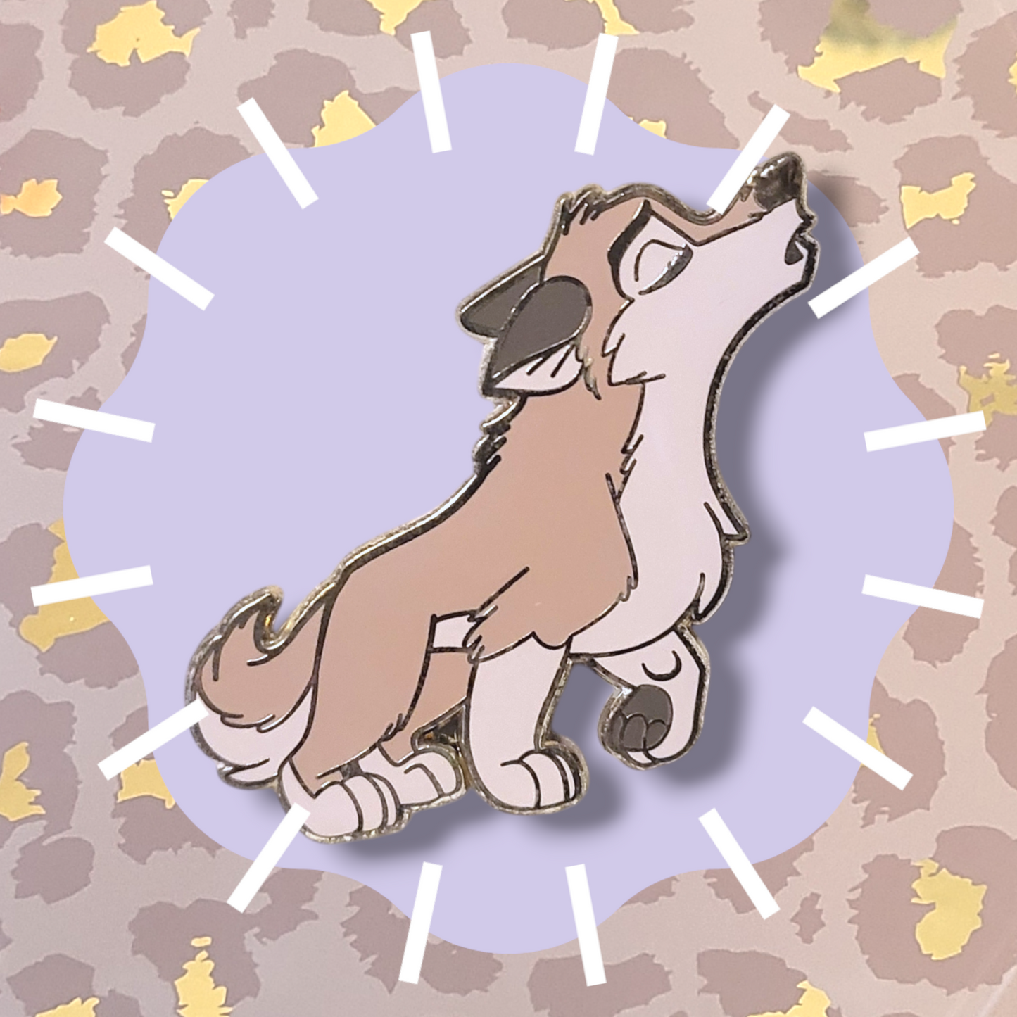 Howling Wolfdog Pup Enamel Pin