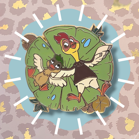 Mother Hen and Baby Duck Enamel Pin
