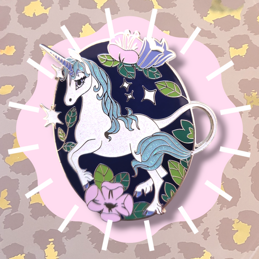 The Last Unicorn Glitter Enamel Pin
