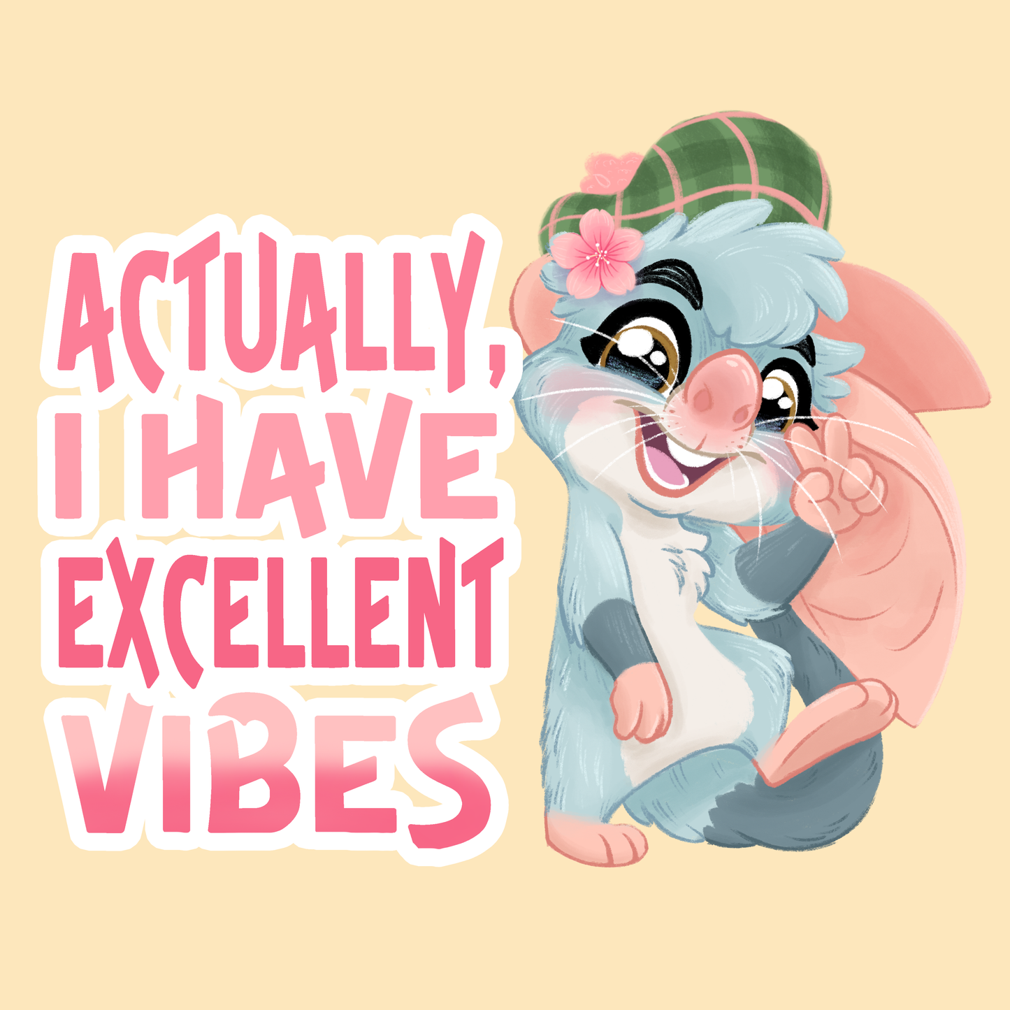 "Actually, I Have Excellent Vibes" Bonnie Bilby T-Shirt