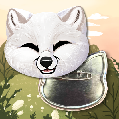Artic Fox XL Animal Badge