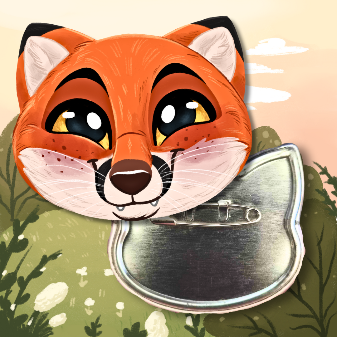 Red Fox XL Animal Badge