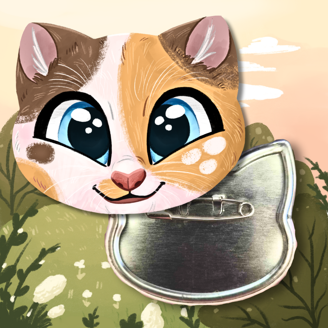 Calico XL Animal Badge