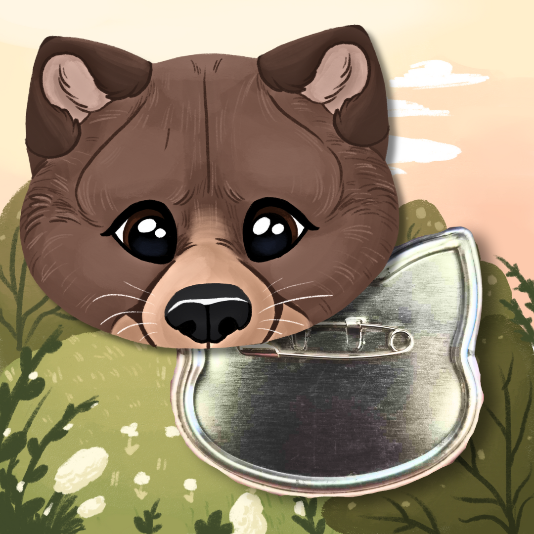 Brown Bear XL Animal Badge