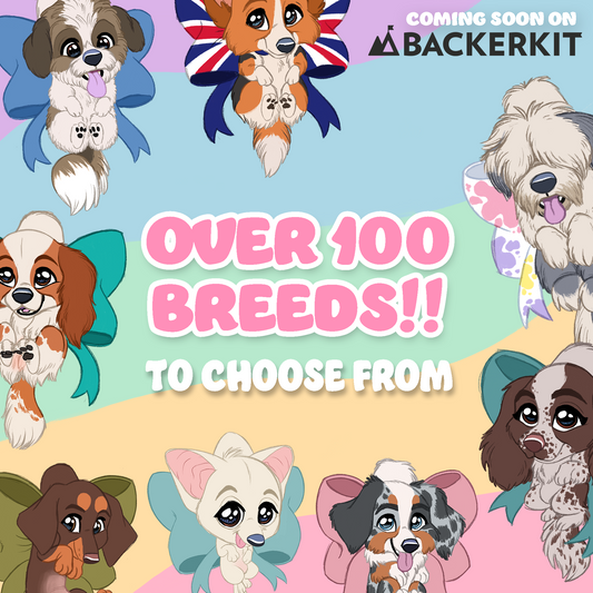Hound Breeds - Scruff Puppy Vinyl Stickers