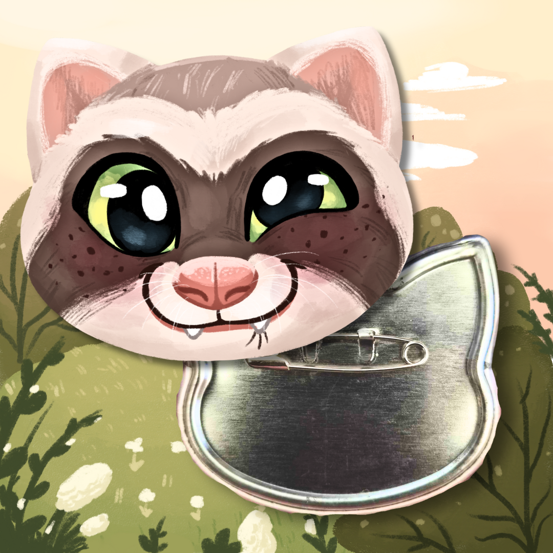 Ferret XL Animal Badge