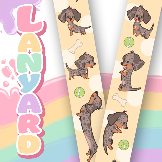 Fievel the Wiener Dog Lanyard