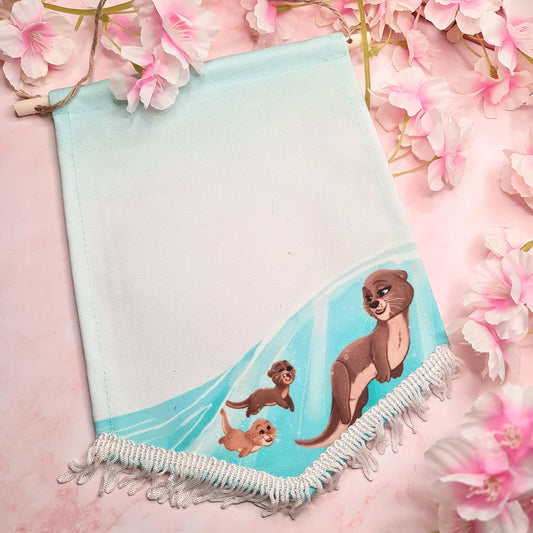 River Otter Illustrated Pin Banner
