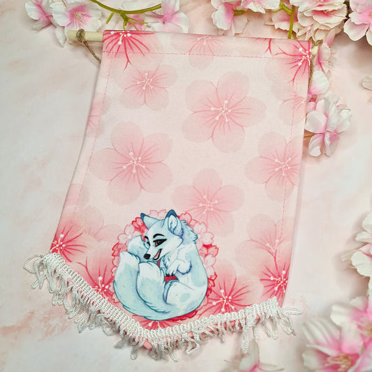 Sakura Kitsune Pink Pin Banner