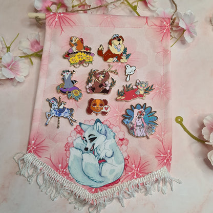 Sakura Kitsune Pink Pin Banner