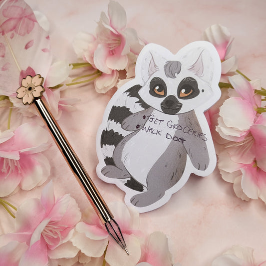 Ring-Tailed Lemur Sticky Notes Memo Pad