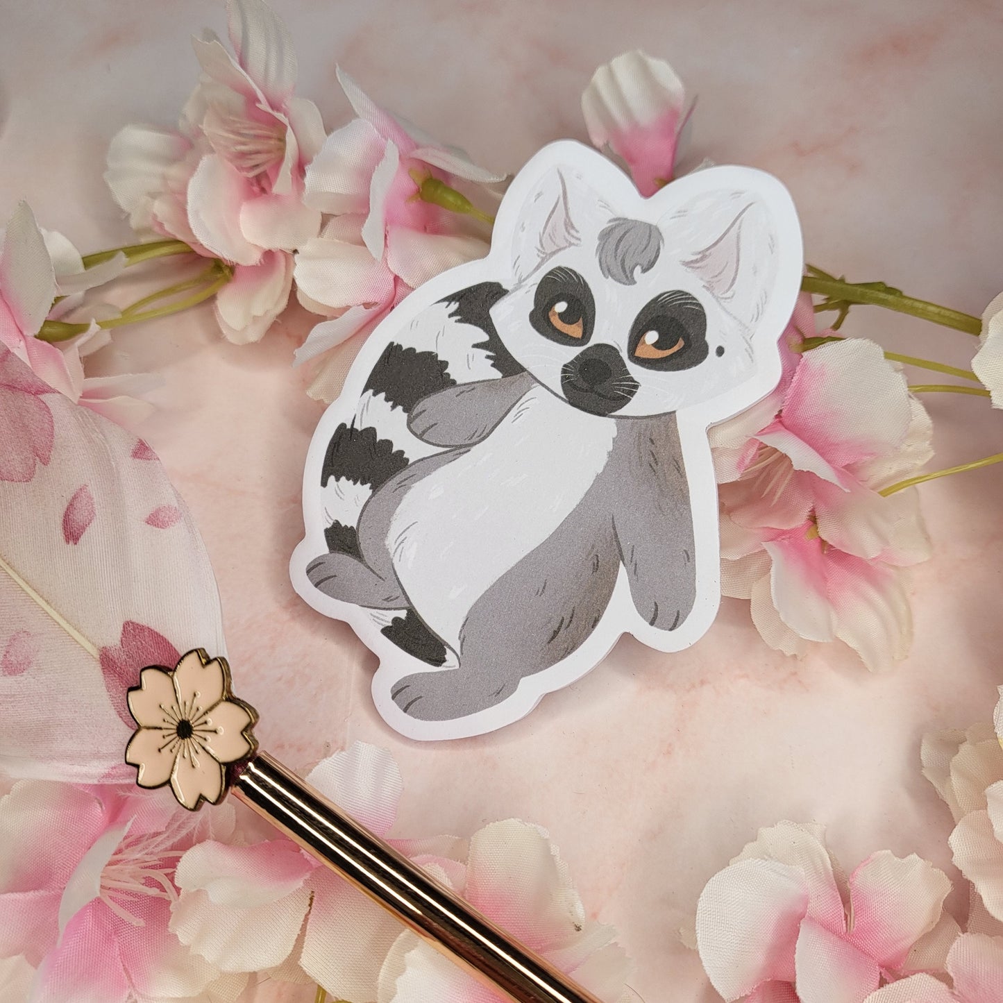 Ring-Tailed Lemur Sticky Notes Memo Pad