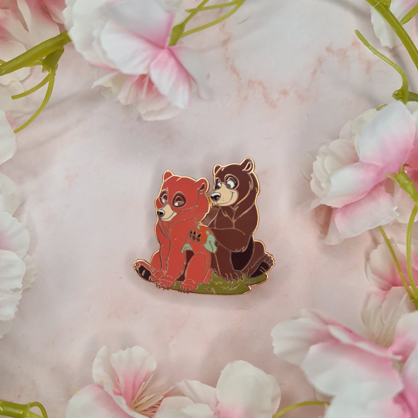 Courting Bears in Love Enamel Pin