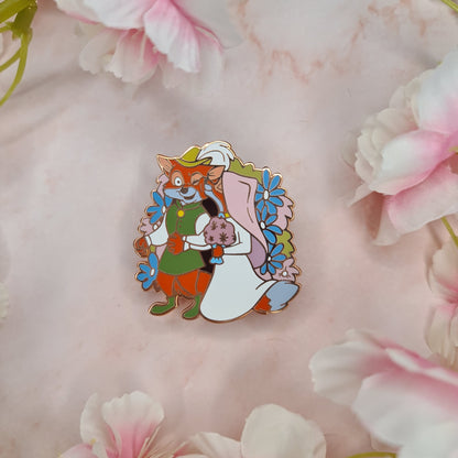 A Fox Wedding Enamel Pin