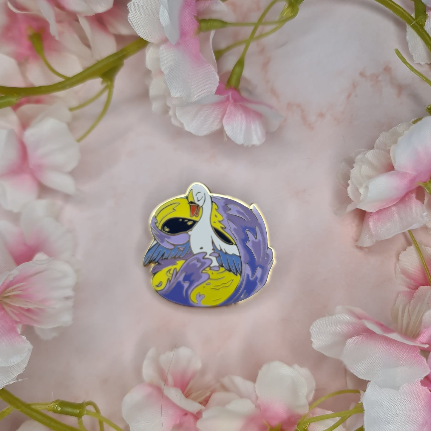 The Magical  White Swan Enamel Pin