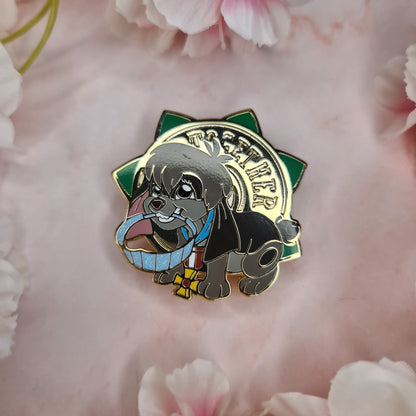 Puppy with a Glitter Crown Enamel Pin