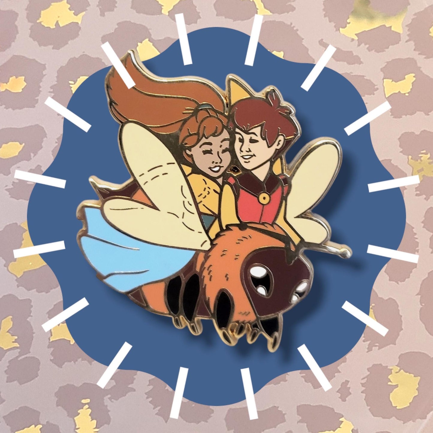 Thumbelina Bumblebee Ride Enamel Pin