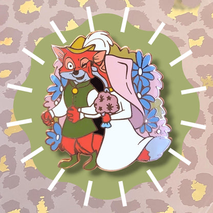 A Fox Wedding Enamel Pin