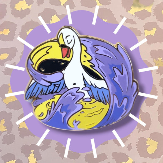 The Magical  White Swan Enamel Pin