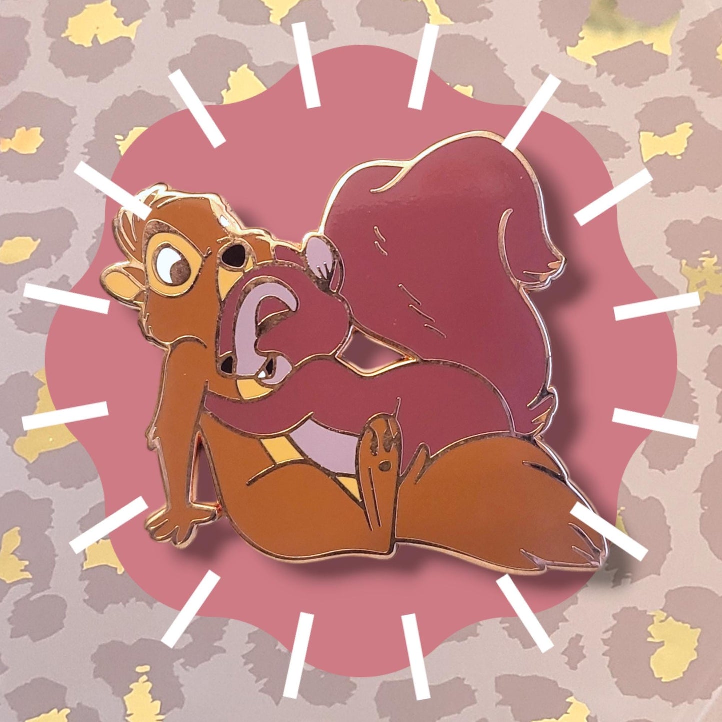 Lovestruck Squirrels Enamel Pin