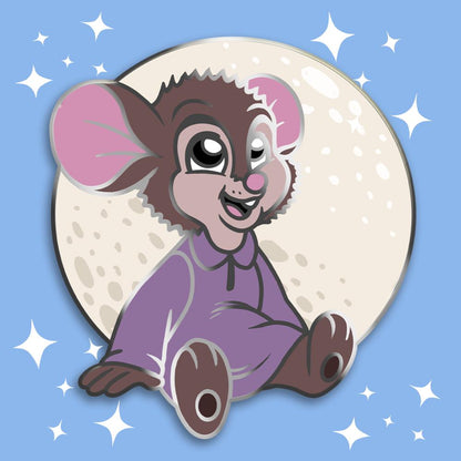 Somewhere Out There Little Mouse Enamel Pin