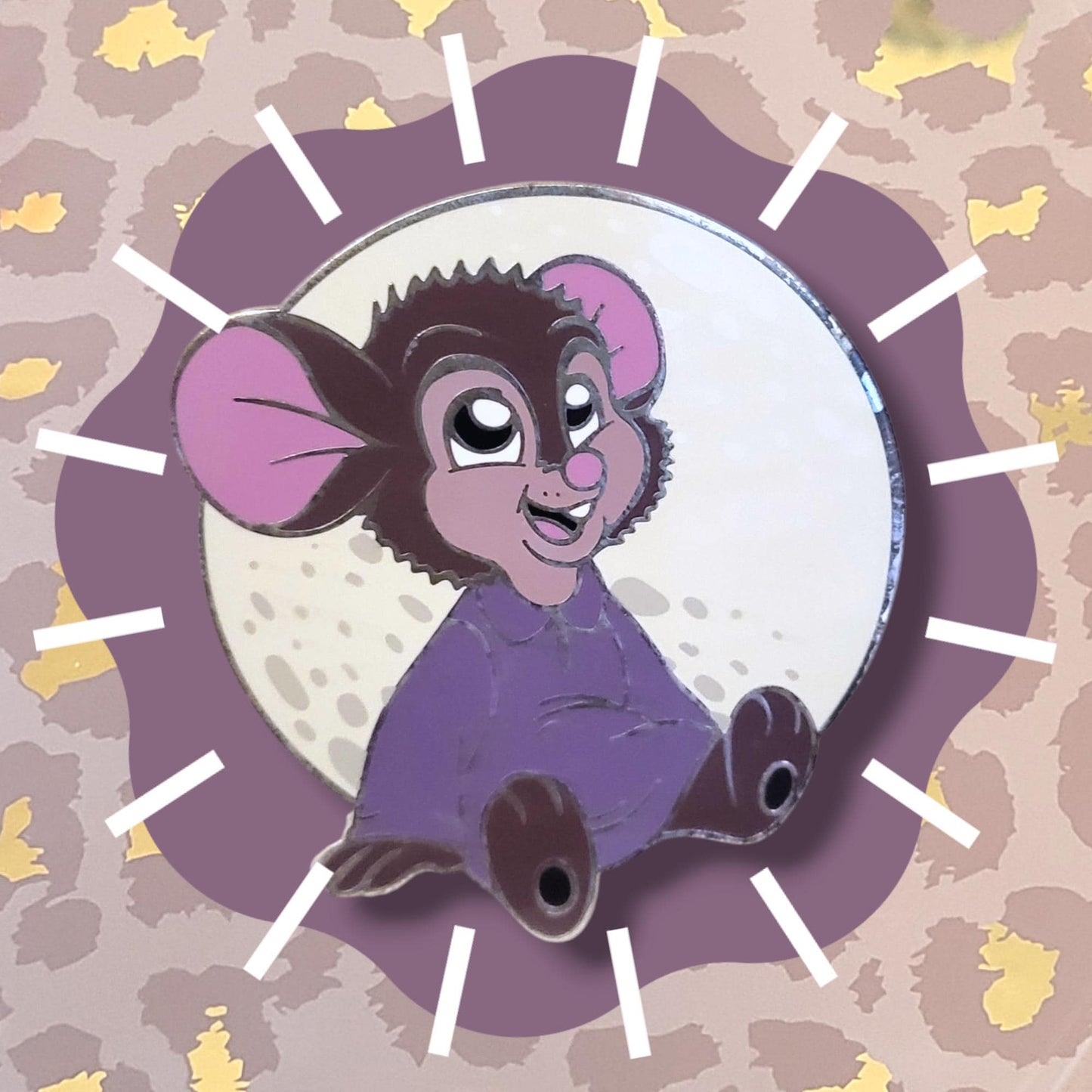 Somewhere Out There Little Mouse Enamel Pin