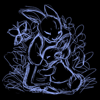 Mother Rabbit and Baby Bunny Enamel Pin