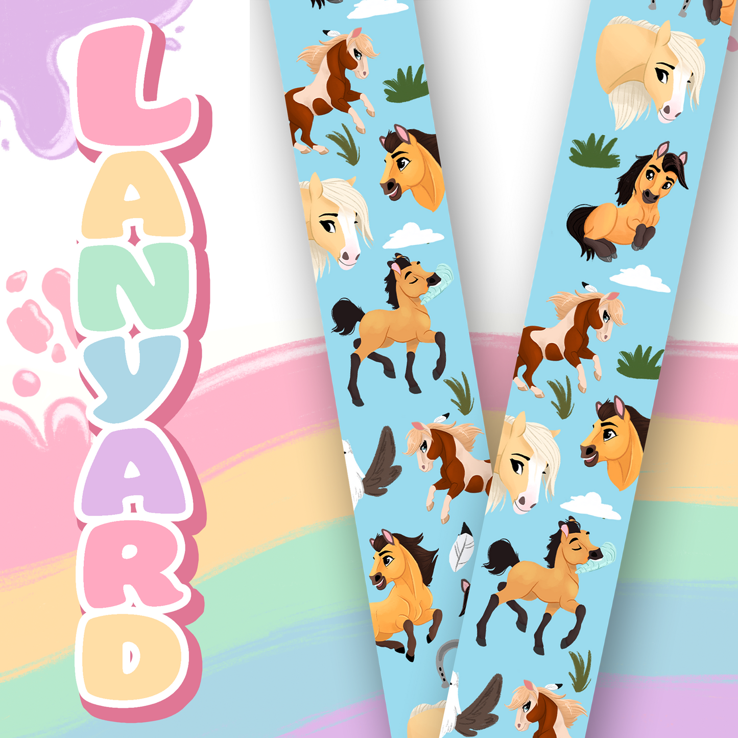 Wild Mustangs Lanyard