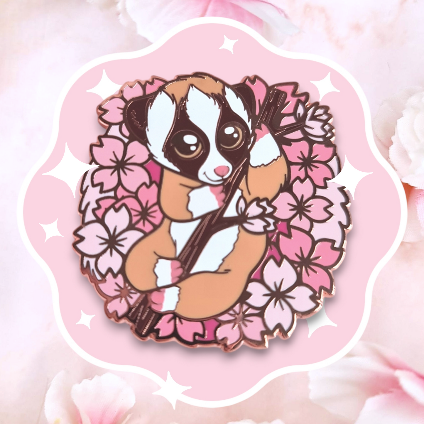 Sakura Slow Loris Enamel Pin