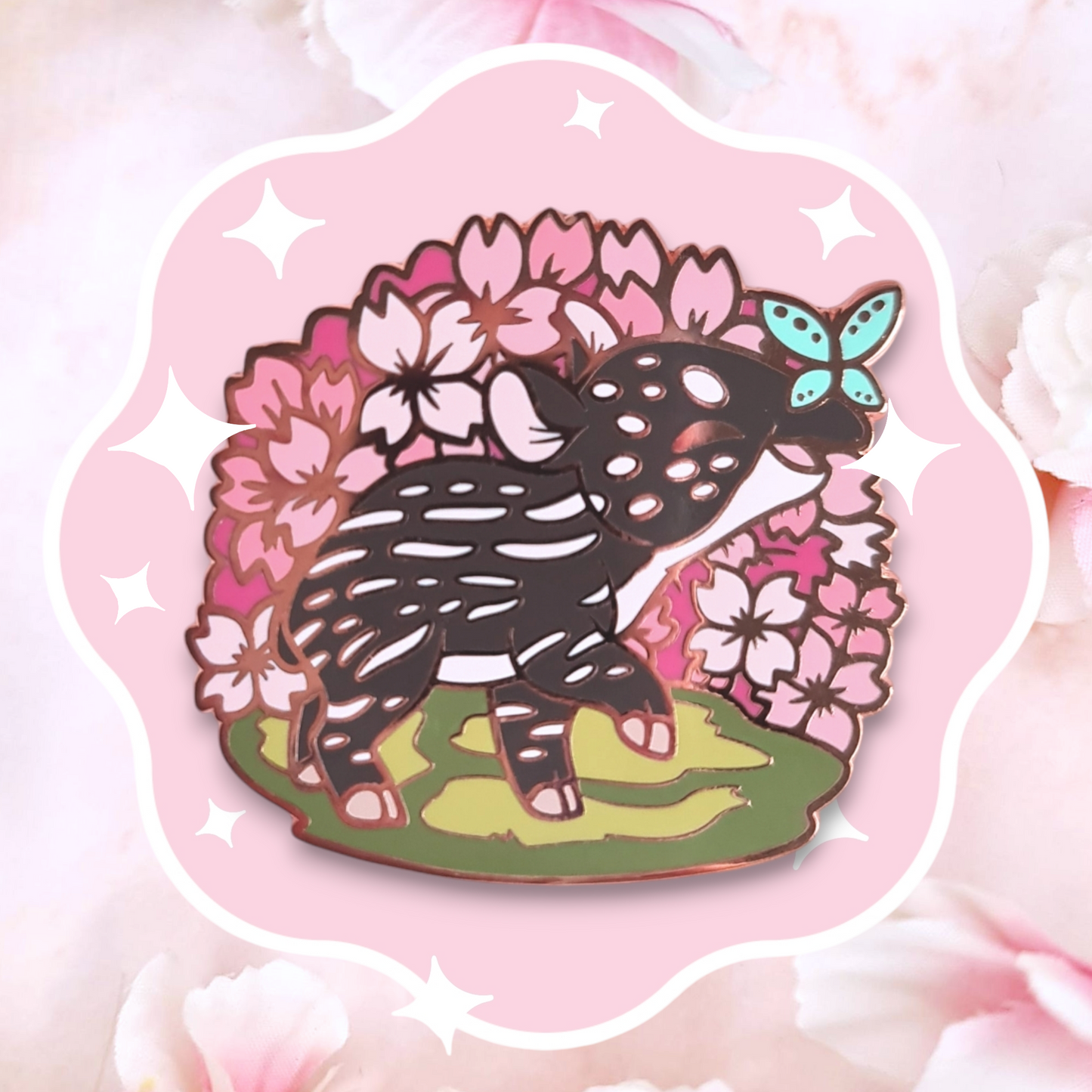 Sakura Malaysian Tapir Enamel Pin