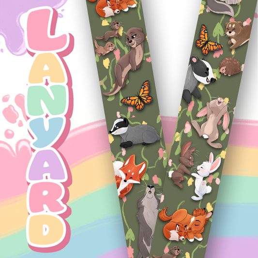 Wildlife Lanyard with Badgers, Foxes & Otters!